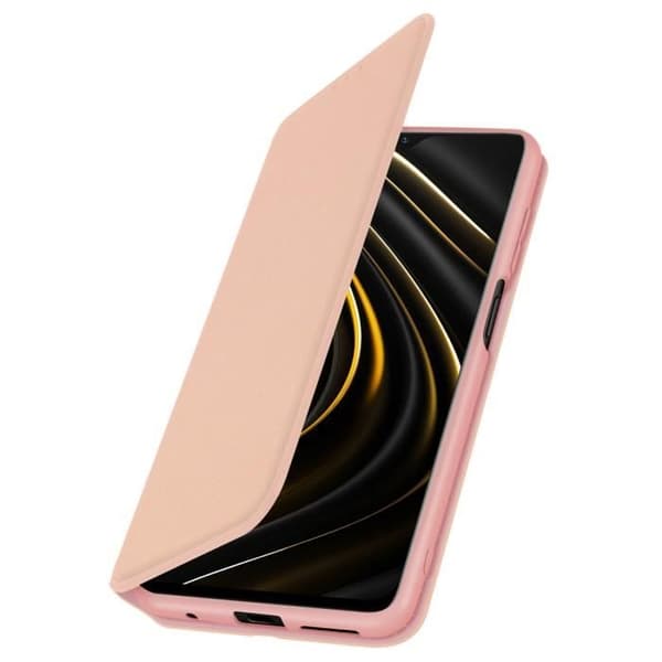 Hölster - Xiaomi - Poco M3 - Ekoskinn - Rosé champagne - Stödfunktion