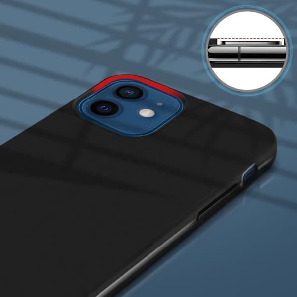Skyddsskal - AVIZAR - Apple iPhone 12 Mini - Flexibelt silikon - Svart - Matt yta