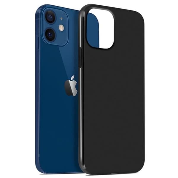 Skyddsskal - AVIZAR - Apple iPhone 12 Mini - Flexibelt silikon - Svart - Matt yta