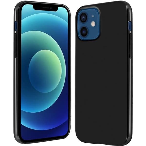 Skyddsskal - AVIZAR - Apple iPhone 12 Mini - Flexibelt silikon - Svart - Matt yta