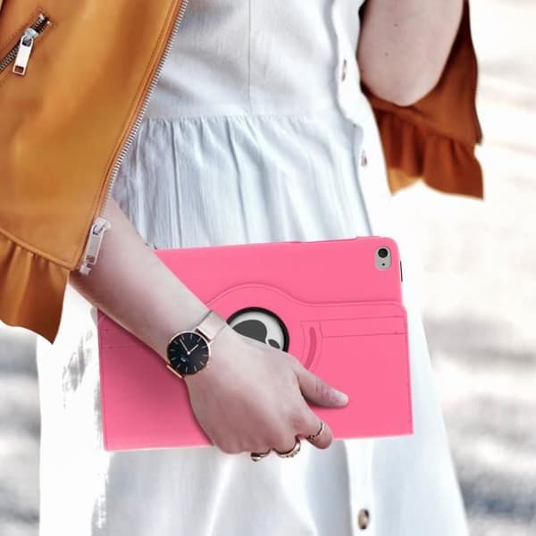 iPad Mini 4/5-fodral - AVIZAR - 360° roterande - syntetisk - rosa - unisex