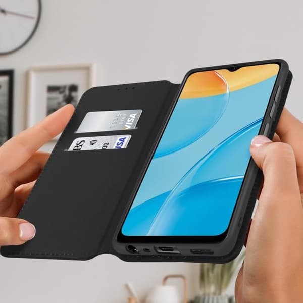 Folio Plånboksfodral - AVIZAR - Oppo A15 - Ekologiskt läder - Stödfunktion - Heltäckande skydd