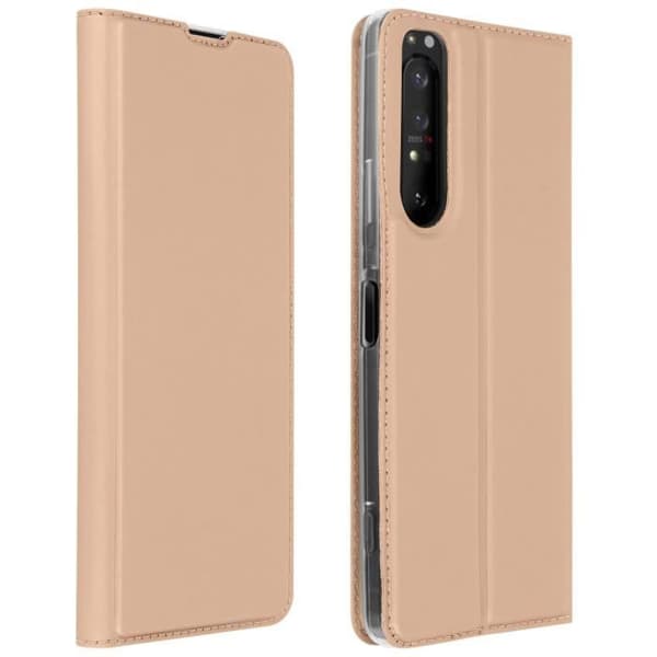 Hus - AVIZAR - Sony Xperia 1 II - Ekoskinn - Videostöd - Kortficka - Roséguld