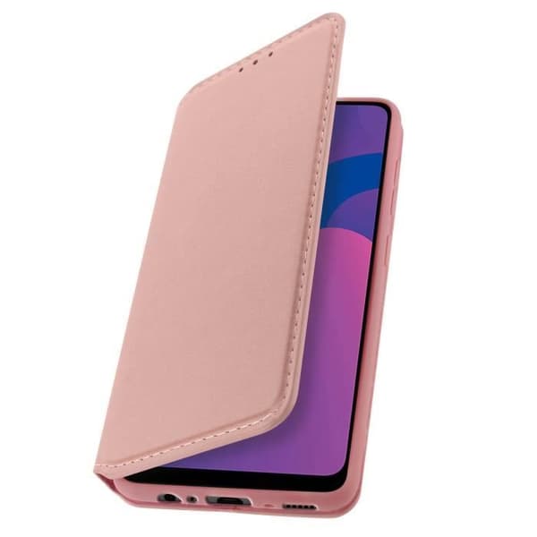 Housse - Honor - 9A - Ekoskinn - Roséguld - Stödfunktion - Magnetlock