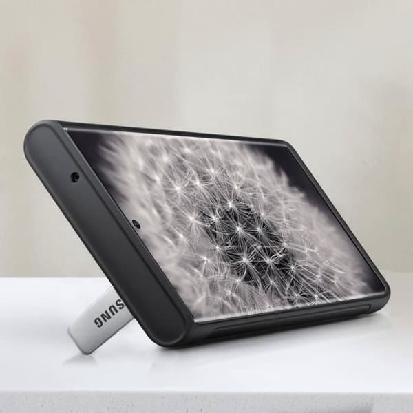 Fodral - Samsung - Galaxy Note 20 - Silver Grey - Inbyggd ställning - Kromad design