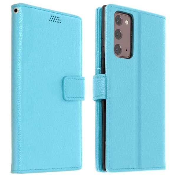 Fodral till Samsung Galaxy Note 20 - AVIZAR - Korthållare Videostöd Funktion Handledsrem Blå