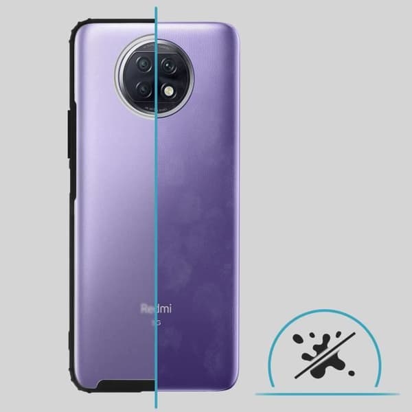 Coque - AVIZAR - Xiaomi Redmi Note 9T 5G - Förstärkta hörn - Anti-spår - Svart
