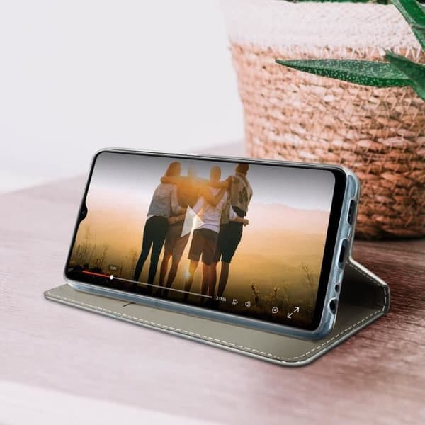 Étui Oppo A15 - Oppo - A15 - Mönster Blå Blommor - Mjuk Fodral - Magnetstängning