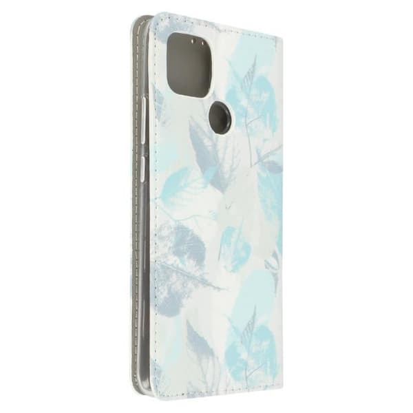 Étui Oppo A15 - Oppo - A15 - Mönster Blå Blommor - Mjuk Fodral - Magnetstängning