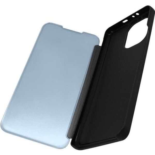 Hölster - Xiaomi - Mi 11 5G - Genomskinlig flap - Spegeldesign - Svart videostöd