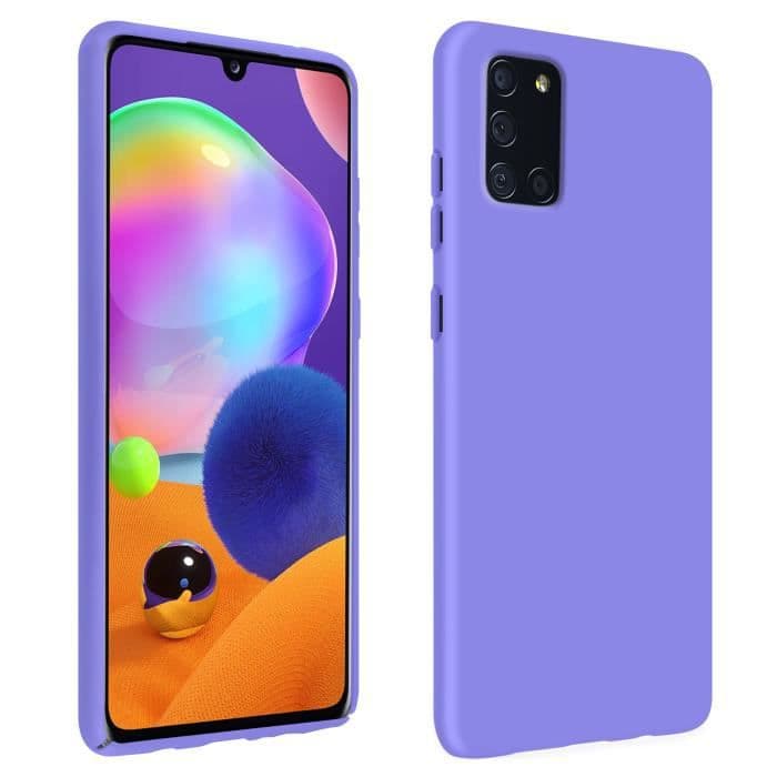 Samsung Galaxy A31 Soft Gel Silikonfodral Soft Touch Finish Lila
