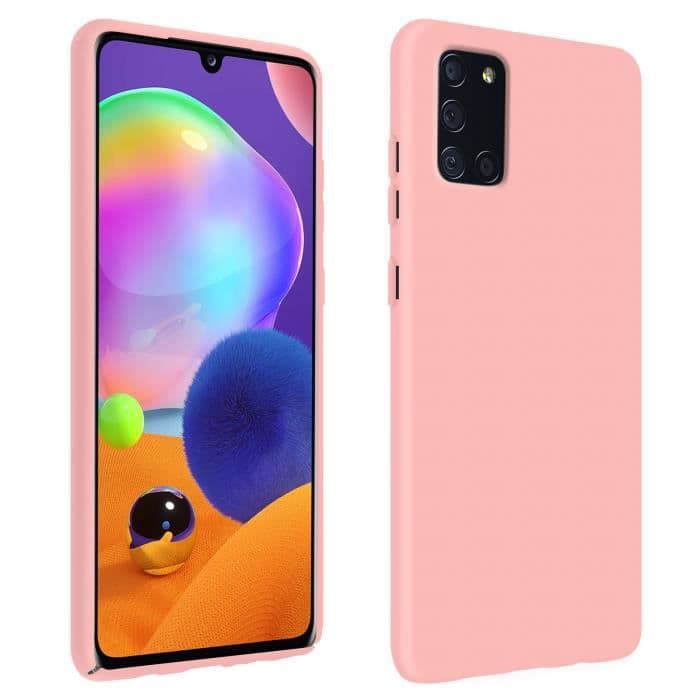 Samsung Galaxy A31 Soft Gel Silikonfodral Rosa Soft Touch Finish