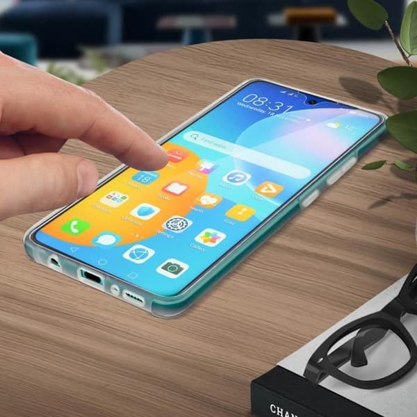 Coque - Huawei - P smart 2021 - Hård bakskydd - Mjuk framsida - Transparent