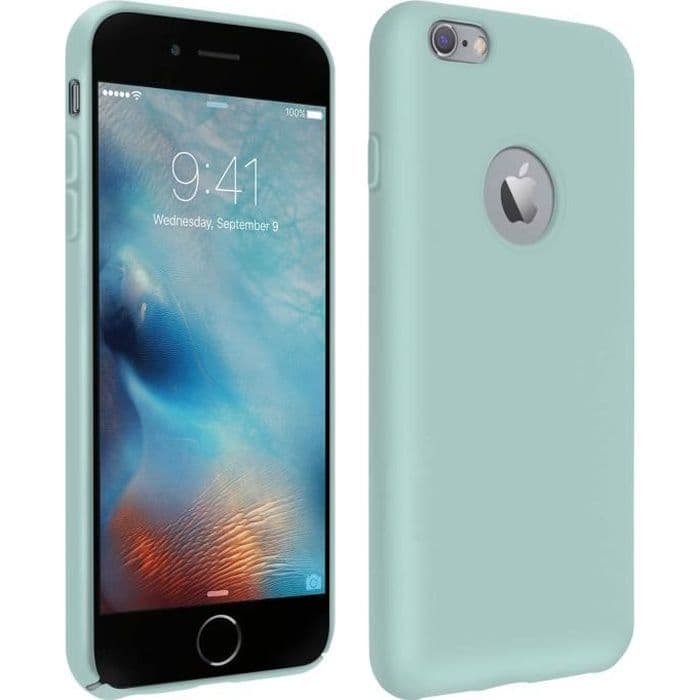 iPhone 6 Plus och 6S Plus Halvstyv Soft Touch Silikonfodral Vattengrönt