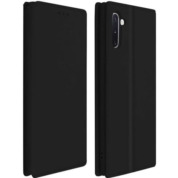 Smartphonefodral - AVIZAR - Galaxy M51 - Folioväska med Plånbok - Ekoleder Svart - Stödfunktion