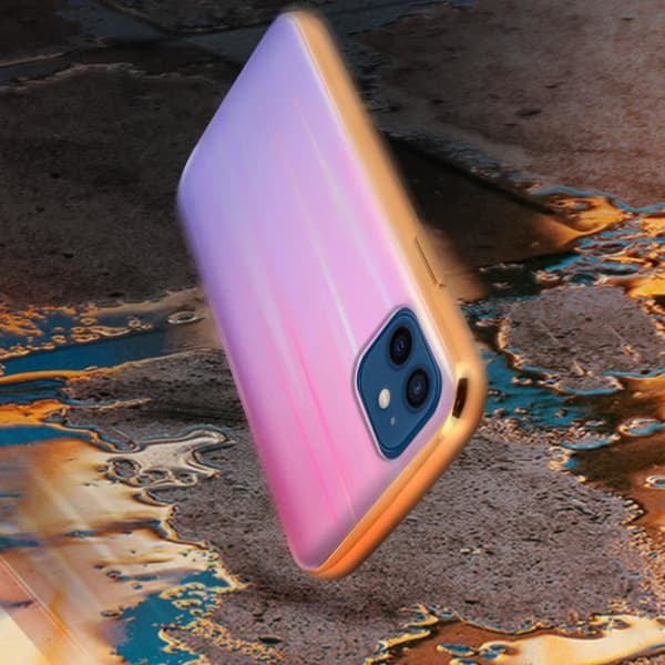 Coque - AVIZAR - iPhone 12 Mini - Holografisk - Styv - Mjuk silikon