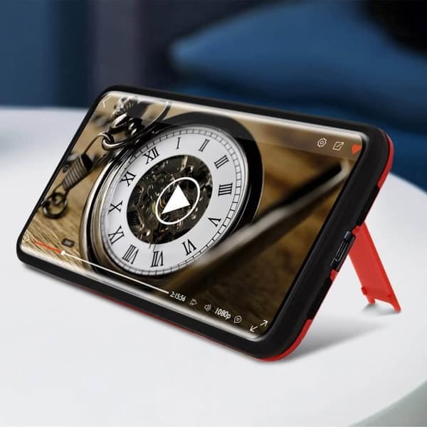 Fodral - AVIZAR - Xiaomi Mi 9 Lite - Stötsäkert skydd - Videostöd - Röd