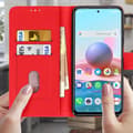 Miniatyrbild 3 av 4: Fodral - Xiaomi - Redmi Note 10 Pro - Mjuk - Magnetisk - Röd