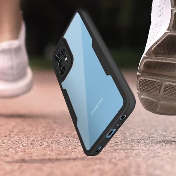 Hård skal - AVIZAR - Samsung A52, A52 5G, A52s - Bak i plexiglas - Framsidan i polymer - Svart