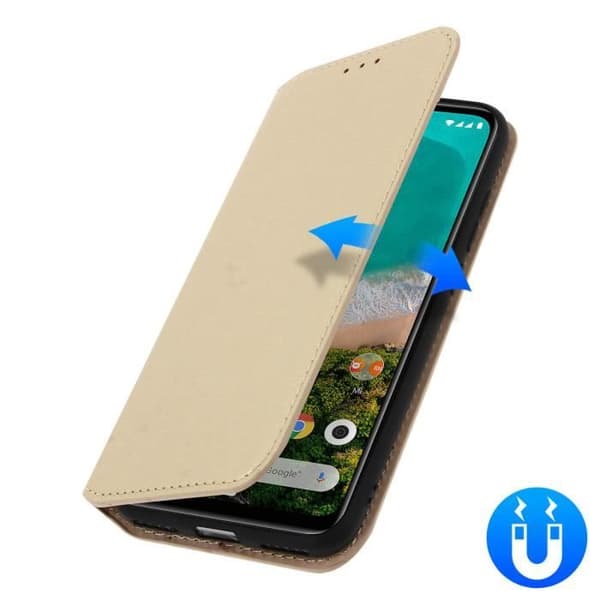 Skal - AVIZAR - Xiaomi Mi A3 - Ekologiskt läder - Stativfunktion - Magnetisk flik