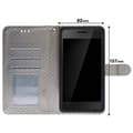 Miniatyrbild 3 av 4: Universellt Smartphone-fodral - AVIZAR - Silver - Ekologiskt läder - Mjuk skal - Inbyggd spegel