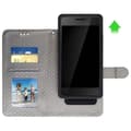 Miniatyrbild 4 av 4: Universellt Smartphone-fodral - AVIZAR - Silver - Ekologiskt läder - Mjuk skal - Inbyggd spegel