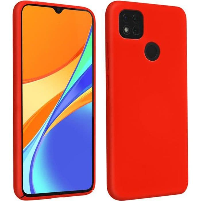 Xiaomi Redmi 9C Silikongelfodral Halvstyv Soft Touch Finish röd