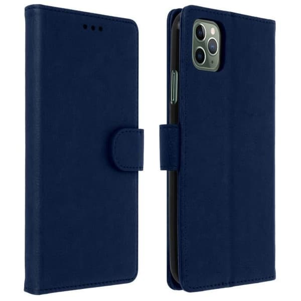 Fodral - AVIZAR - iPhone 11 Pro - Heltäckande Fodral - Kortfack - Video Stödfunktion - Mörkblå