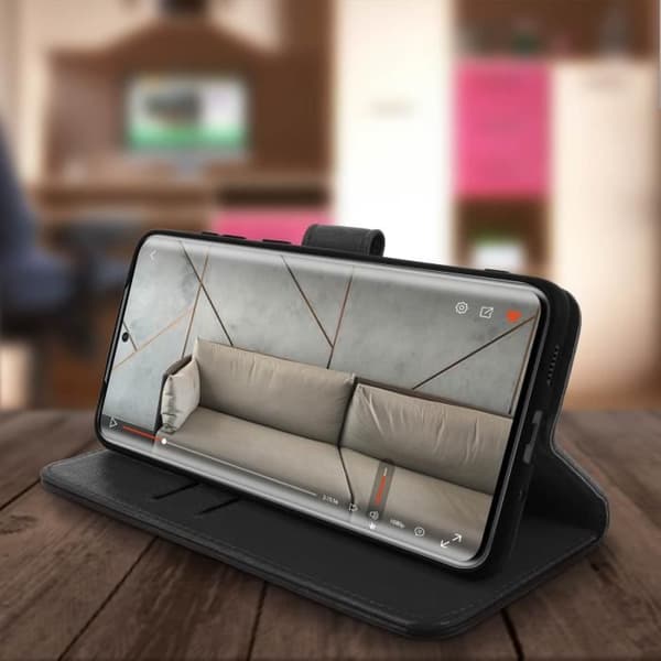 Etui - AVIZAR - Samsung Galaxy S20 - Helt fodral - Korthållare - Videostöd funktion - Svart