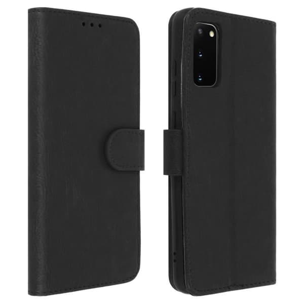 Etui - AVIZAR - Samsung Galaxy S20 - Helt fodral - Korthållare - Videostöd funktion - Svart