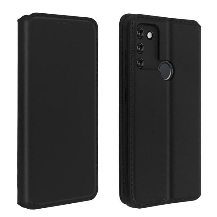 Honor 9A Flip Cover Korthållare Funktion Tunt och elegant stöd Svart