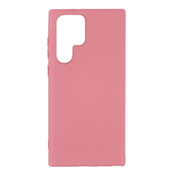 Skyddsfodral AVIZAR för Samsung Galaxy S22 Ultra - Halvstyv silikon - Soft-touch finish Rosa