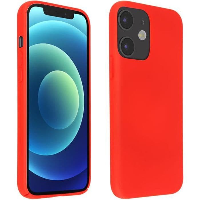 Apple iPhone 12 Mini Halvstyvt fodral Soft Touch finish QI-kompatibel röd Röd