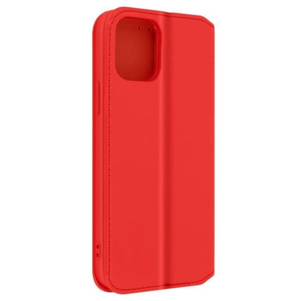 Housse Folio - AVIZAR - iPhone 12/12 Pro - Röd - Videostöd - Fack för kort