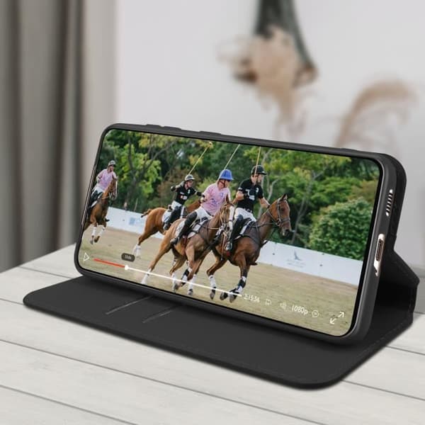 Hus - Samsung - Galaxy S21 Plus - Folio-fodral - Ekologiskt läder - Svart