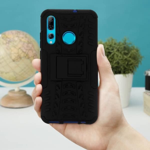 Fodral - AVIZAR - Huawei P Smart Plus 2019 - Hybrid - Stötsäker - Videostöd Svart