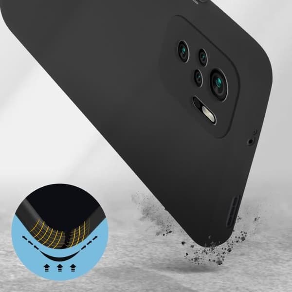 Skyddande skal - Xiaomi - Redmi Note 10/10s - Semi-hårt - Soft Touch - Svart