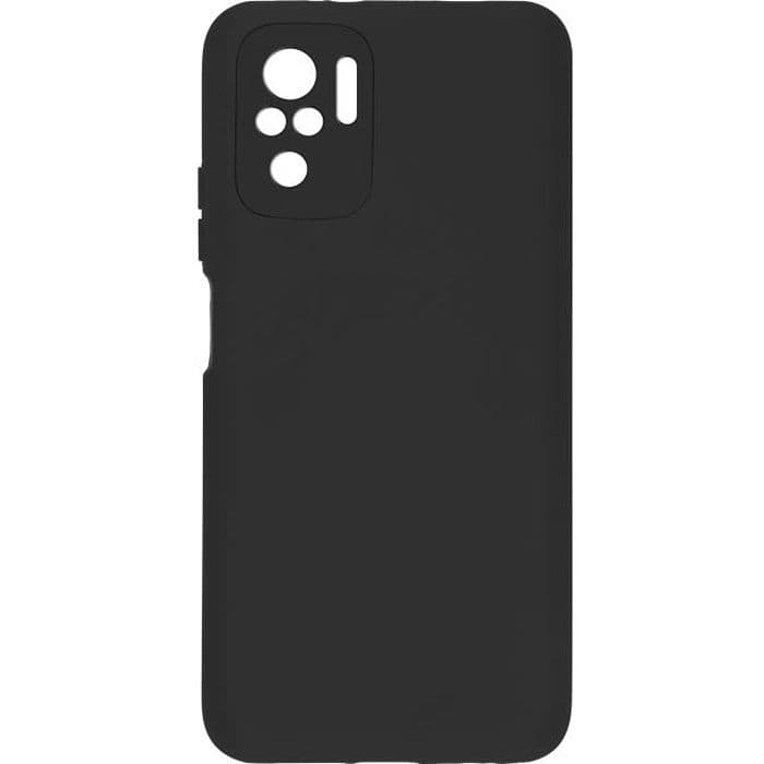Xiaomi Redmi Note 10 och Redmi Note 10s fodral Halvstyv Soft Touch Fine Black