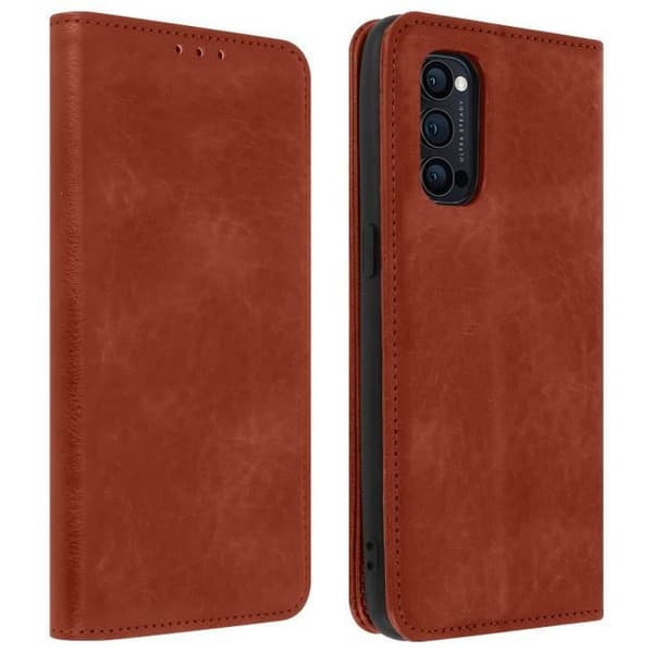 Oppo Reno 4 Pro Vintage Brown Video Support plånboksfodral