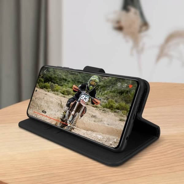 Étui för Samsung Galaxy A42 5G Heltäckande Kortfickefunktion Stöd svart - AVIZAR - Flexibel - Magnetisk