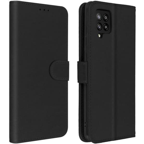 Étui för Samsung Galaxy A42 5G Heltäckande Kortfickefunktion Stöd svart - AVIZAR - Flexibel - Magnetisk
