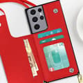 Miniatyrbild 3 av 4: AVIZAR Skyddsfodral till Samsung Galaxy S21 Ultra - Röd - Multifunktion med snodd