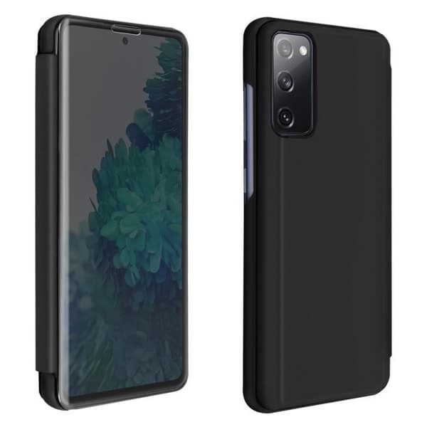Fodral till Samsung Galaxy S20 FE Translucent Flip Design Mirror Video Support Svart