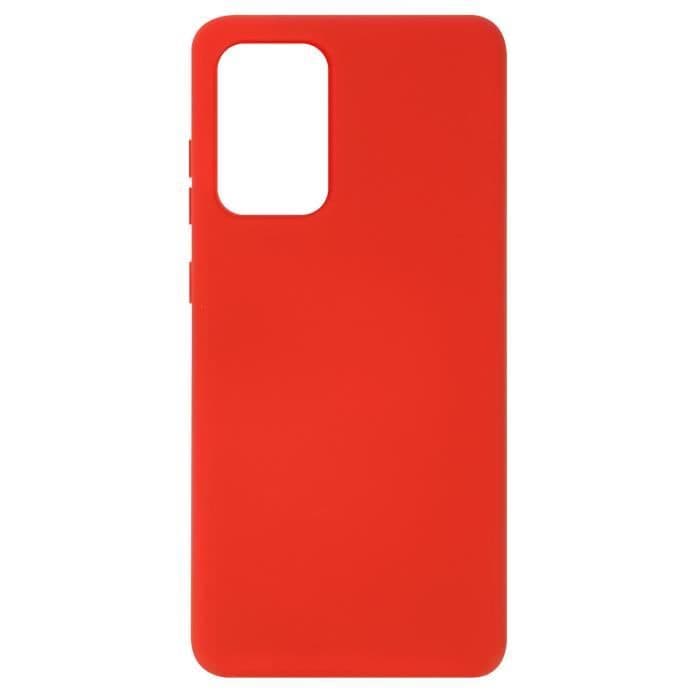 Samsung Galaxy A72 Halvstyvt silikonfodral Soft Touch Fin finish Röd