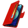 Miniatyrbild 2 av 4: iPhone 12 Mini-fodral - AVIZAR - Röd Folio Plånboksfodral - Ekologiskt läder - Stödfunktion - Mjuk skal
