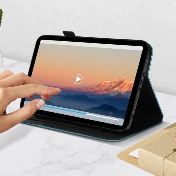 iPad Mini 2021-fodral - Apple - Glittrer-etui - Fullständigt skydd - Videoställ - Kortficka