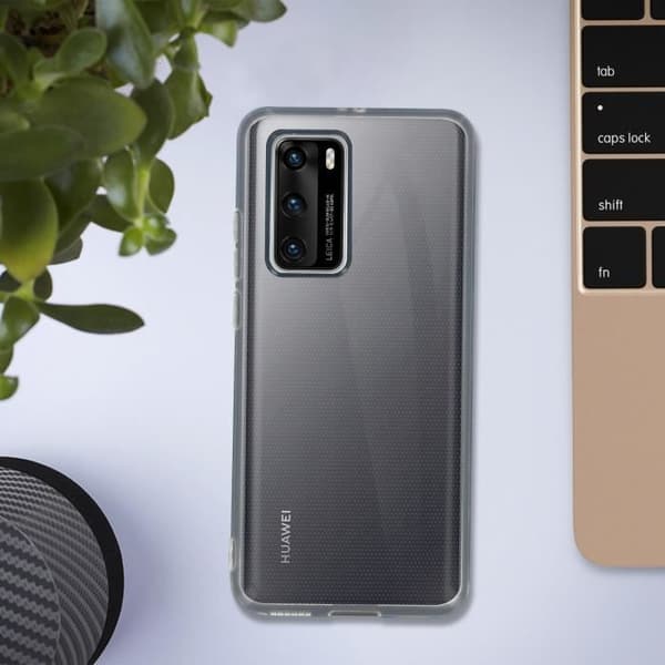 Fodral - AVIZAR - Huawei P40 - Flexibelt silikon - Ultratunt - Genomskinlig Vit