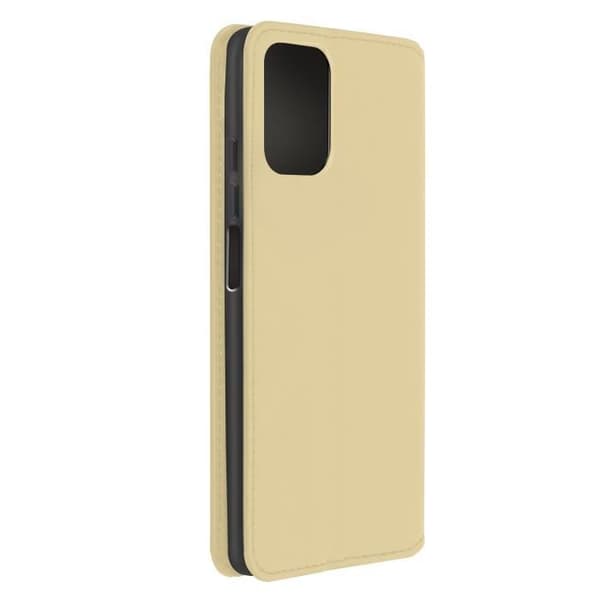 Hölster - Xiaomi - Redmi Note 10 Pro - Ekoskinn - Videostöd - Gul kortficka