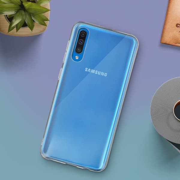 Coque - AVIZAR - Galaxy A50 - Silikon Gel - Ultra Fin - Transparent Vit
