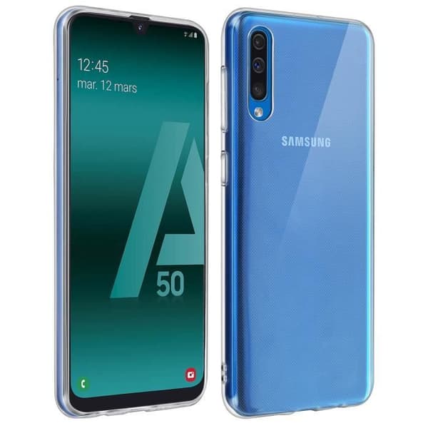 Coque - AVIZAR - Galaxy A50 - Silikon Gel - Ultra Fin - Transparent Vit